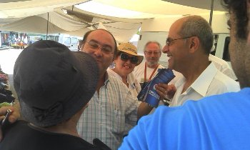 Candidatos e Activistas da CDU no Mercado da Atalaia 06 Julho 2013