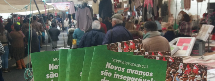 Comunistas de Palmela na rua por avanços nos interesses do povo