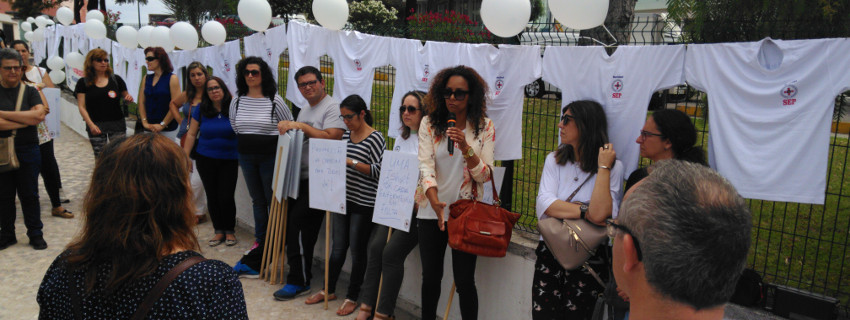 Solidariedade com os enfermeiros no Hospital de São Bernardo