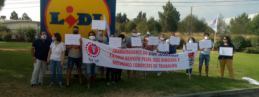 Solidariedade com os trabalhadores do entreposto do LIDL na Marateca