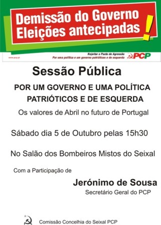 sessao publica 5 Out JSousa Seixal